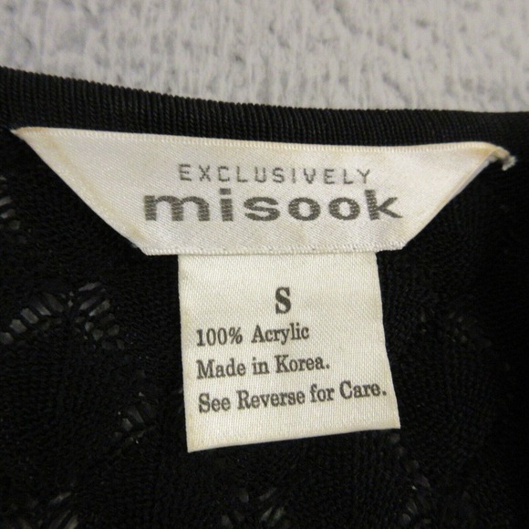 Exclusively‎ Misook Womens Duster Knit Cardigan Sweater Dress size Small Black - Picture 3 of 9